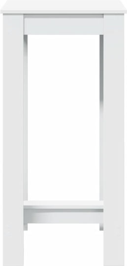 Quadratischer Bar-Tisch Aus Holz Weiß 51x50x103,5cm