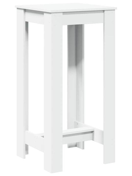 Table Bar Wooden White 51x50x103.5cm