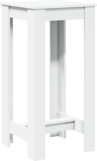 Quadratischer Bar-Tisch Aus Holz Weiß 51x50x103,5cm
