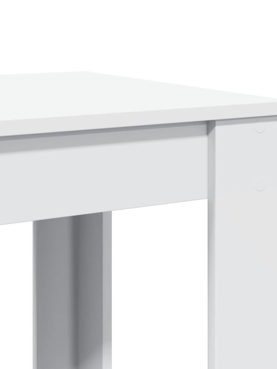 Table Bar Wooden White 51x50x103.5cm