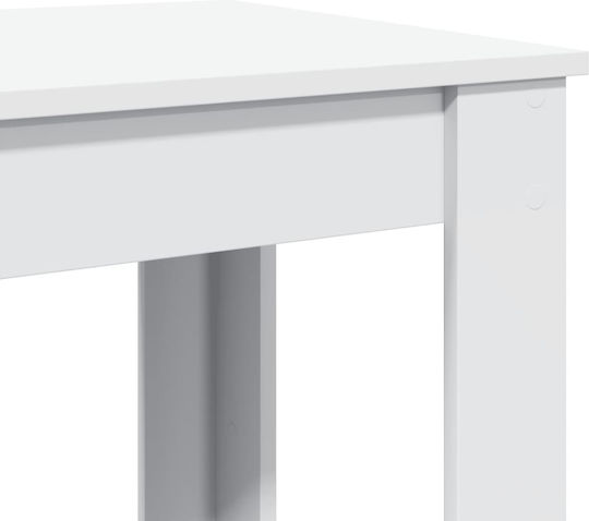 Quadratischer Bar-Tisch Aus Holz Weiß 51x50x103,5cm