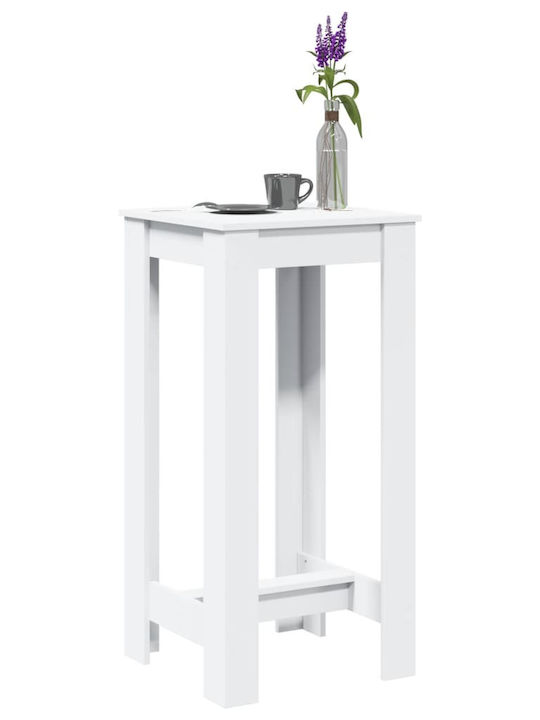 Table Bar Wooden White 51x50x103.5cm