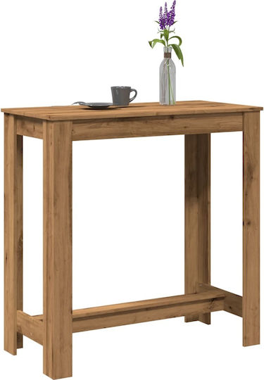 Artisian Square Bar Table Wooden Brown 102x50x103.5cm