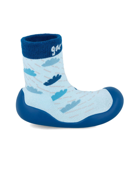 Garvalin Kinderstrümpfe Hausschuh-Socken Blau