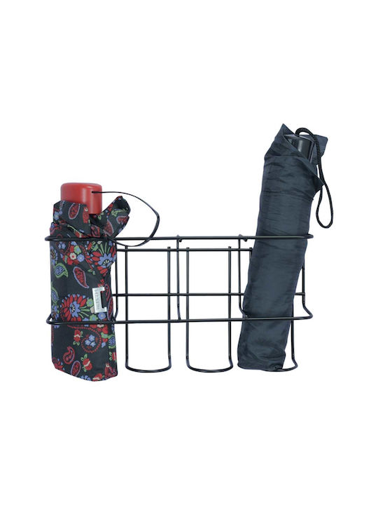 Uncle George Metallic Black Umbrella Rack 26.5x7x13.5cm