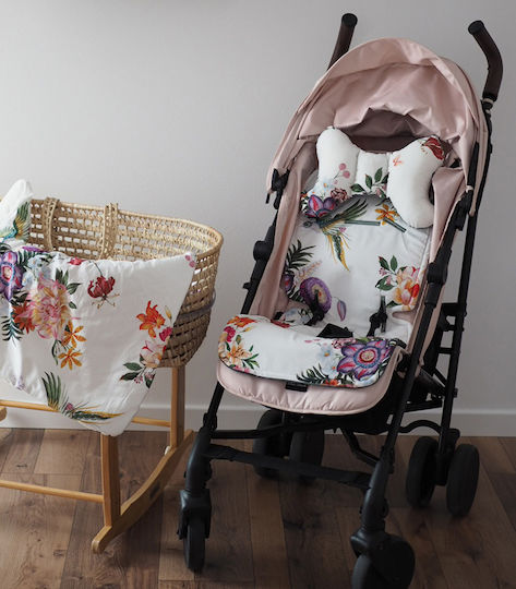 La Millou Stroller Seat Liner 36.5x85cm Pink