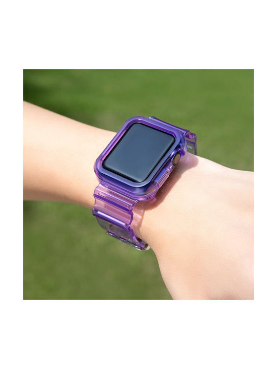 Hurtel Light Set Case & Λουράκι Σιλικόνης Μωβ (Apple Watch 38/40/41mm)