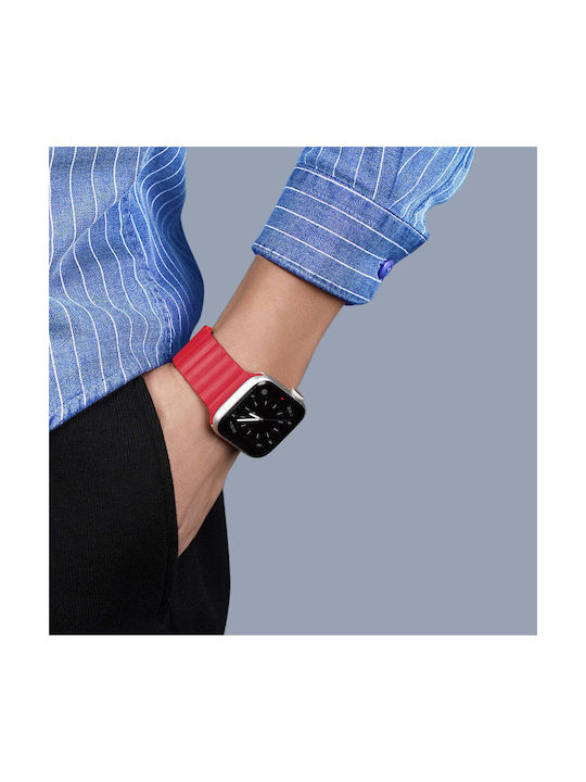 Dux Ducis Magnetic Λουράκι Μεταλλικό Κόκκινο (Apple Watch 38/40/41mm)