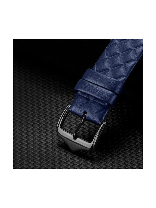 Dux Ducis Rhombus Pattern Curea Piele Albastru (Apple Watch 38/40/41/42mm)
