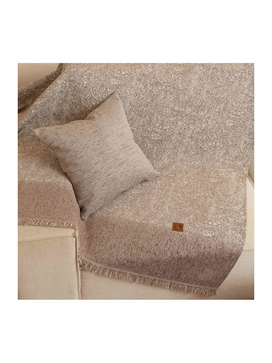 Borea Four-Seater Sofa Throw Babylon 180x350cm Beige