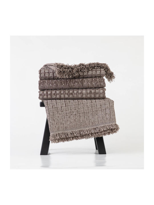 Borea Solana Armchair Throw Chenille 180x180cm Brown