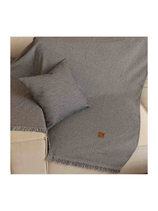 Borea Sicily Sofa Throw 2 Seater Chenille 180x250cm Grey