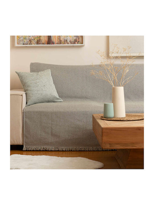 Borea Sicily Sofa Throw 2 Seater Chenille 180x250cm Grey