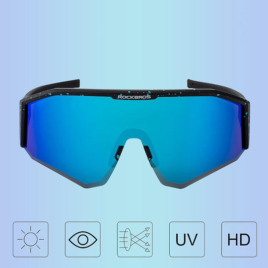 Rockbros Cycling Glasses with Black Frame & Polarized Lenses