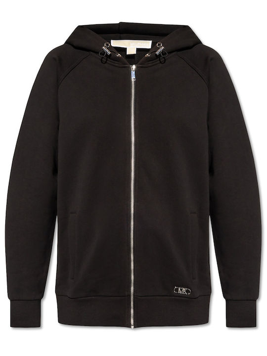 Women's Sweatshirt Jacket Hooded Black