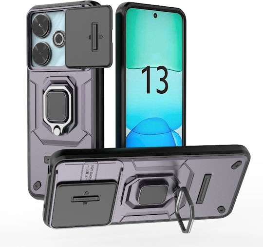 Sliding Camshield Back Cover Silicon / Plastic Violet (Redmi 13)