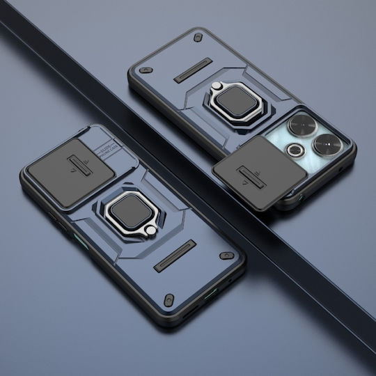 Sliding Camshield Задна корица Силикон / Пластмаса Син (Redmi 13 / Poco M6 4G)
