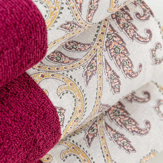 Borea Set of Bath Towels 2 pcs Lorenzo Burgundy