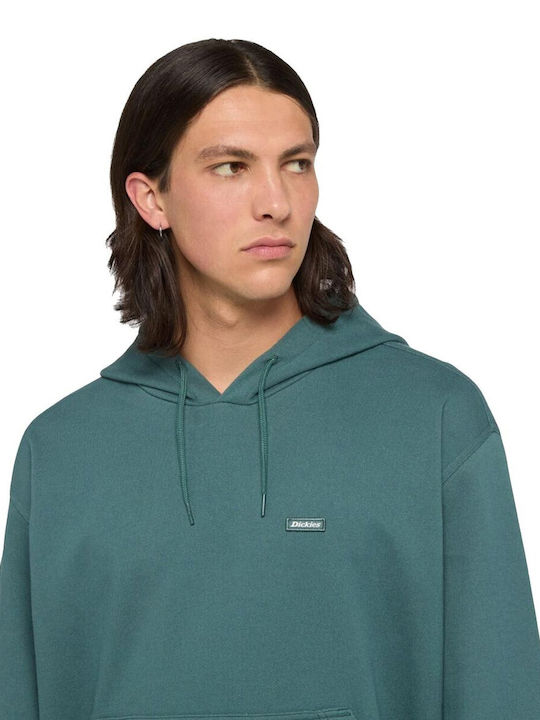 Dickies Men's Sweatshirt with Hood and Pockets GREEN