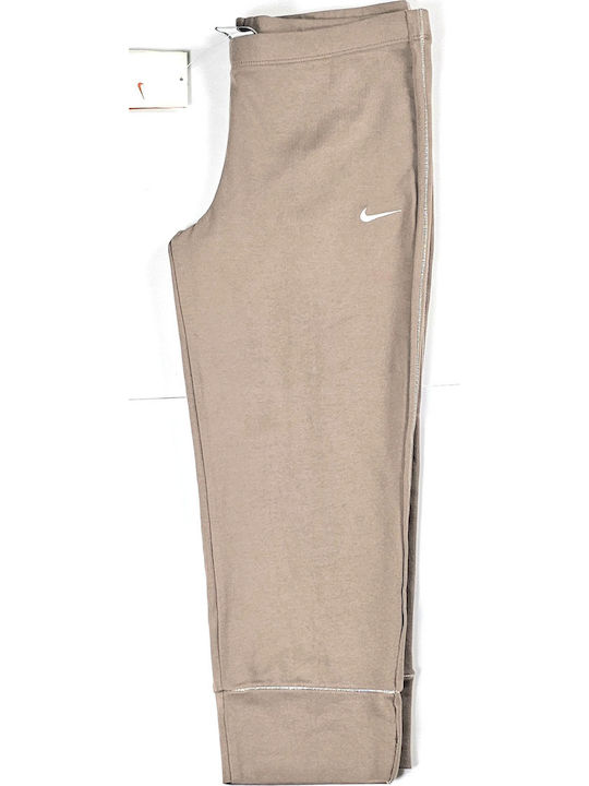 Dama Tesatura Capri Pantaloni Mocha/White