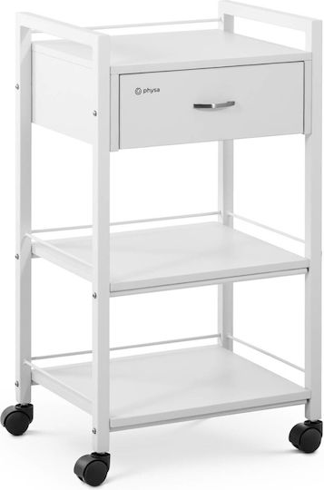 Kosmetischer Friseurwagen Helfer 1 Schublade 3 Regale 47,5 x 40 x 85,5 cm Weiß