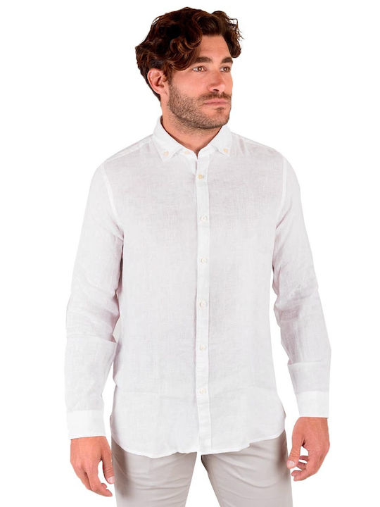 Markup Men's Shirt Long Sleeve bianco