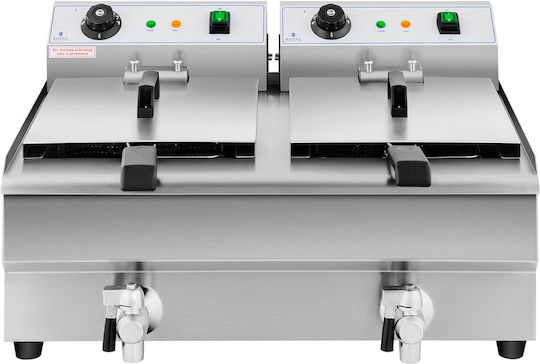Doppel-Elektro-Gewerbefritteuse Tap 230 V 2 x 3200W 2 x 13 L