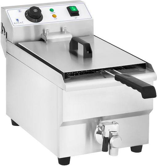 Friteuză electrică profesională de 10l cu robinet 230v