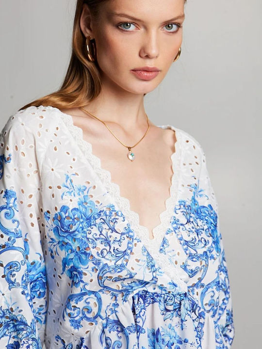 Summer Mini Dress Porcelain