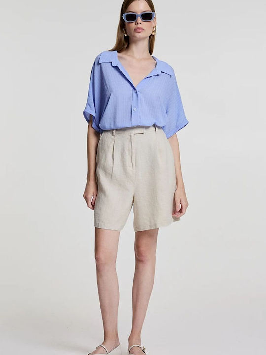 Women's Short Sleeve Shirt Sky Blue