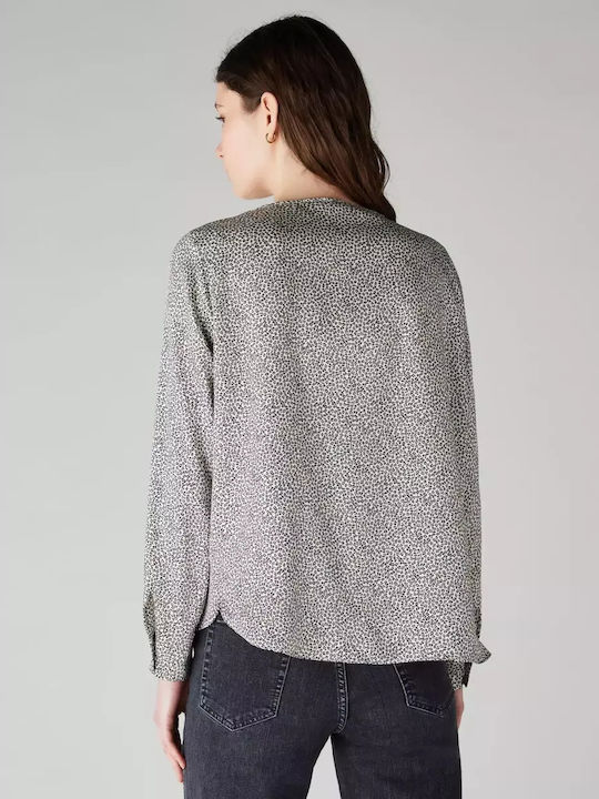 Emme Damen Bluse Langärmelig Gray