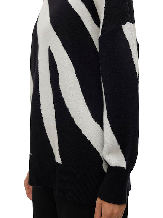 Bluze Damă Animal Print Mânecă Lungă Negru/bej