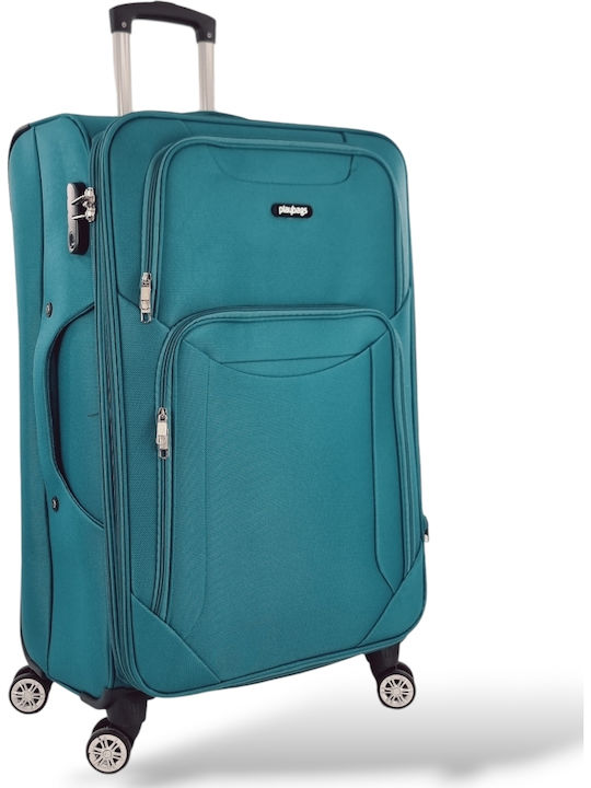 Large Fabric Suitcase 4 Wheels Playbags Collection Fw8024-28 75cm Petrol