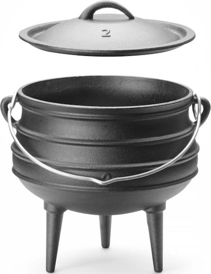 Cast Iron Hunting Pot Cooking Over Fire Soups Stews Diameter 245 X 280 Mm 6 L