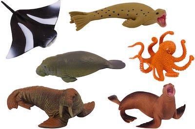 Miniature Toy Sea Animal Figures Beige