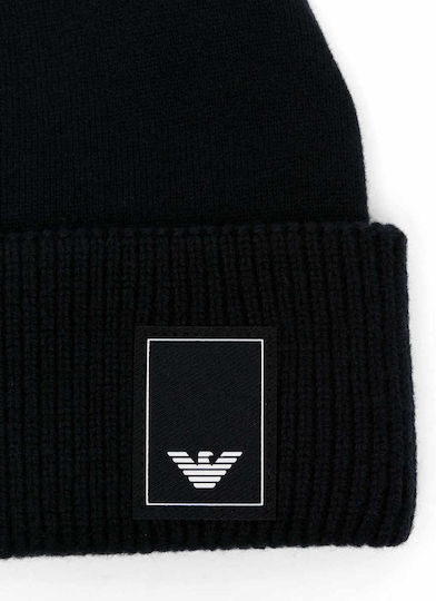 Beanie Unisex Σκούφος Πλεκτός σε Navy Μπλε χρώμα