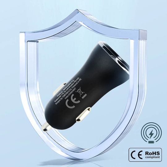 2400ma Usb 2 Port Car Charger Led Charge Indicator