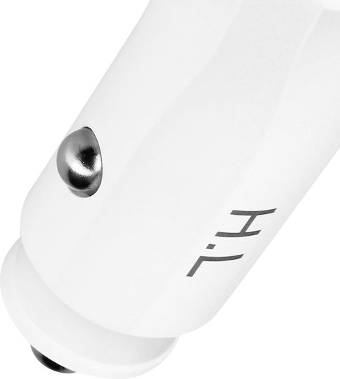 Car Charger Two Usb 3.0 Ports Usb-c Power Delivery White