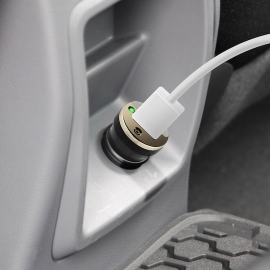 Zigarettenanzünder Auto Ladegerät Smartphone USB-Anschluss LED-Anzeige Schwarz