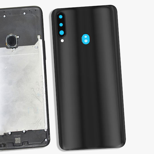 Akkudeckel Samsung Galaxy A20s Kameralinse Schwarz