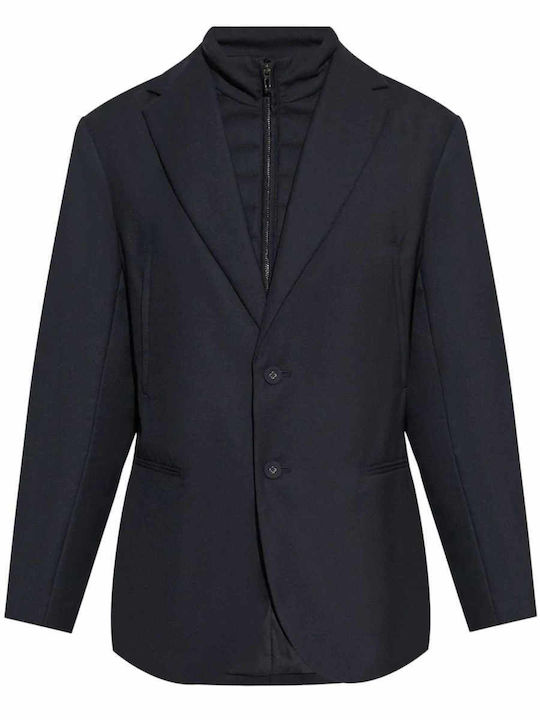 Men's Winter Suit Jacket Regular Fit Navy Blue