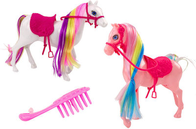 Miniatur-Spielzeug Horse With Colorful Mane (Verschiedene Designs/Sortimente von Designs) 1 Stk