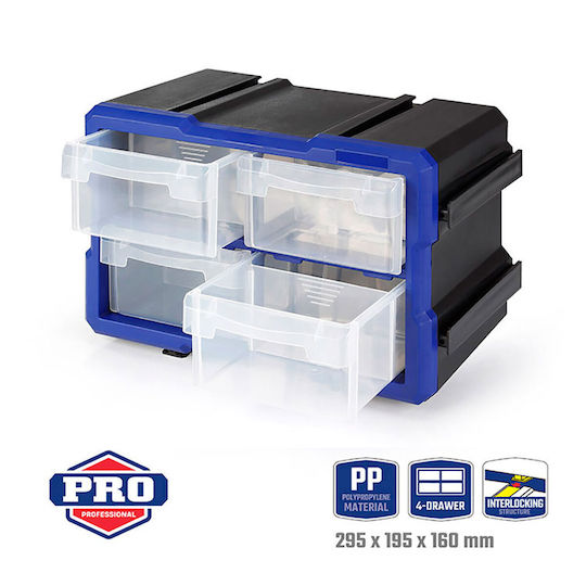 WorkPro Ταμπακιέρα Εργαλείων Διάφανη 29.5x19.5x16εκ.