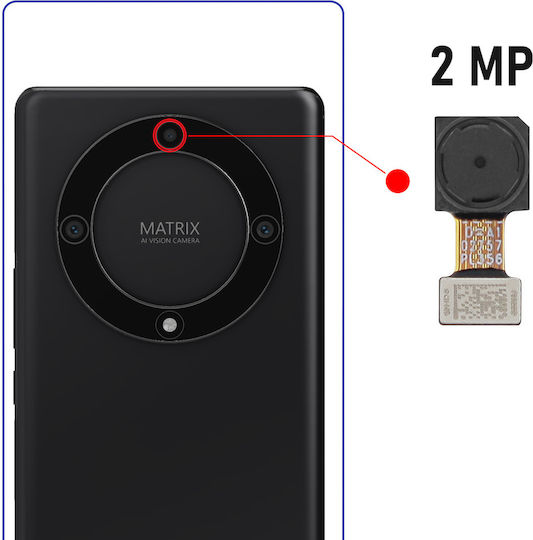 Clappio Kameramodul Honor Magic 5 Lite 2MP Makroobjektiv Schwarz