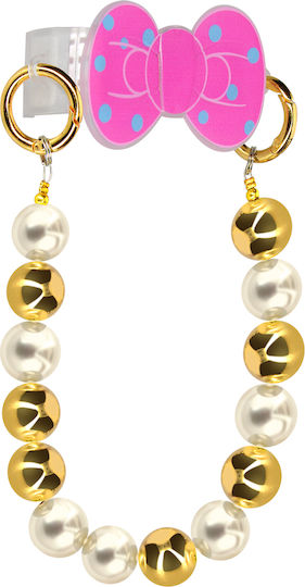Avizar Golden White Pearl Handy Armband Clip Schleifen Design Gold