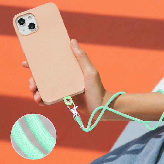 Universal Smartphone Case Lanyard Braided Nylon 90cm Adjustable Green