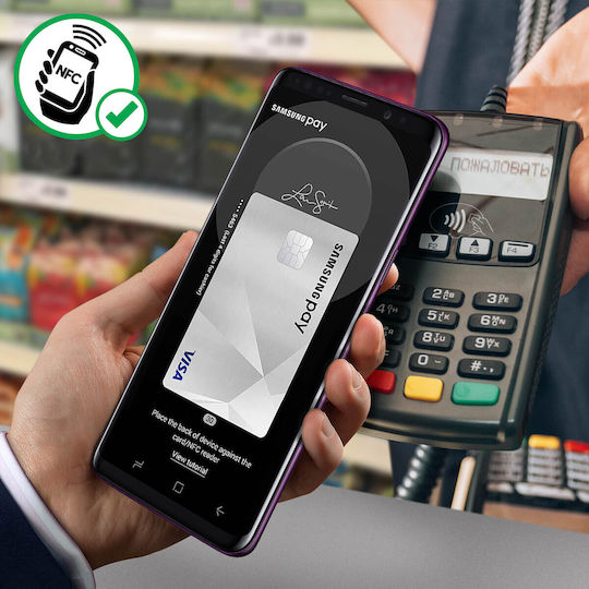 NFC антена и Qi безжична зареждаща бобина за Samsung Galaxy S9 Plus черен