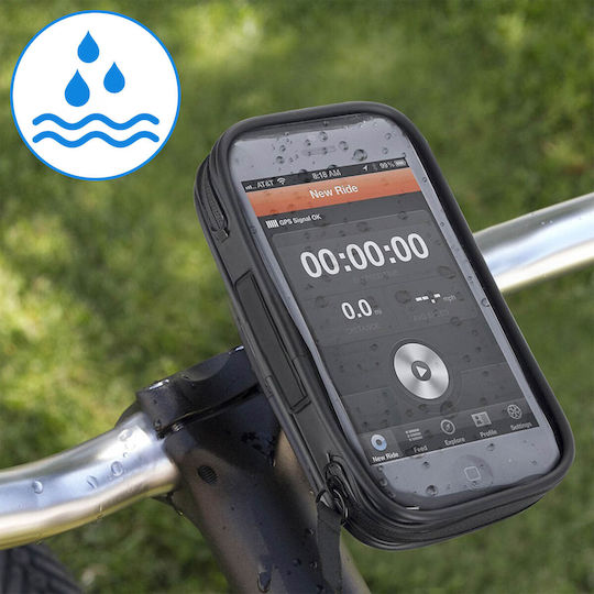 Akashi Fahrrad Motorrad Smartphone Halterung 4 '' bis 6,4 '' Wasserdicht 360 ° Schwarz