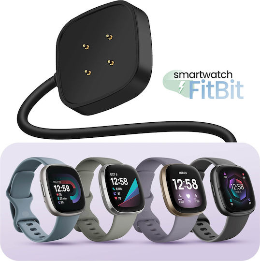 Charger Fitbit Versa Sense 1m Black