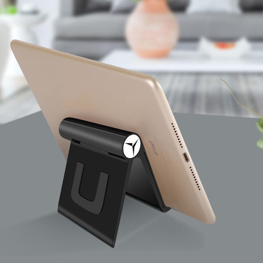 Foldable Multi-position Adjustable Tablet Smartphone Table Stand Black